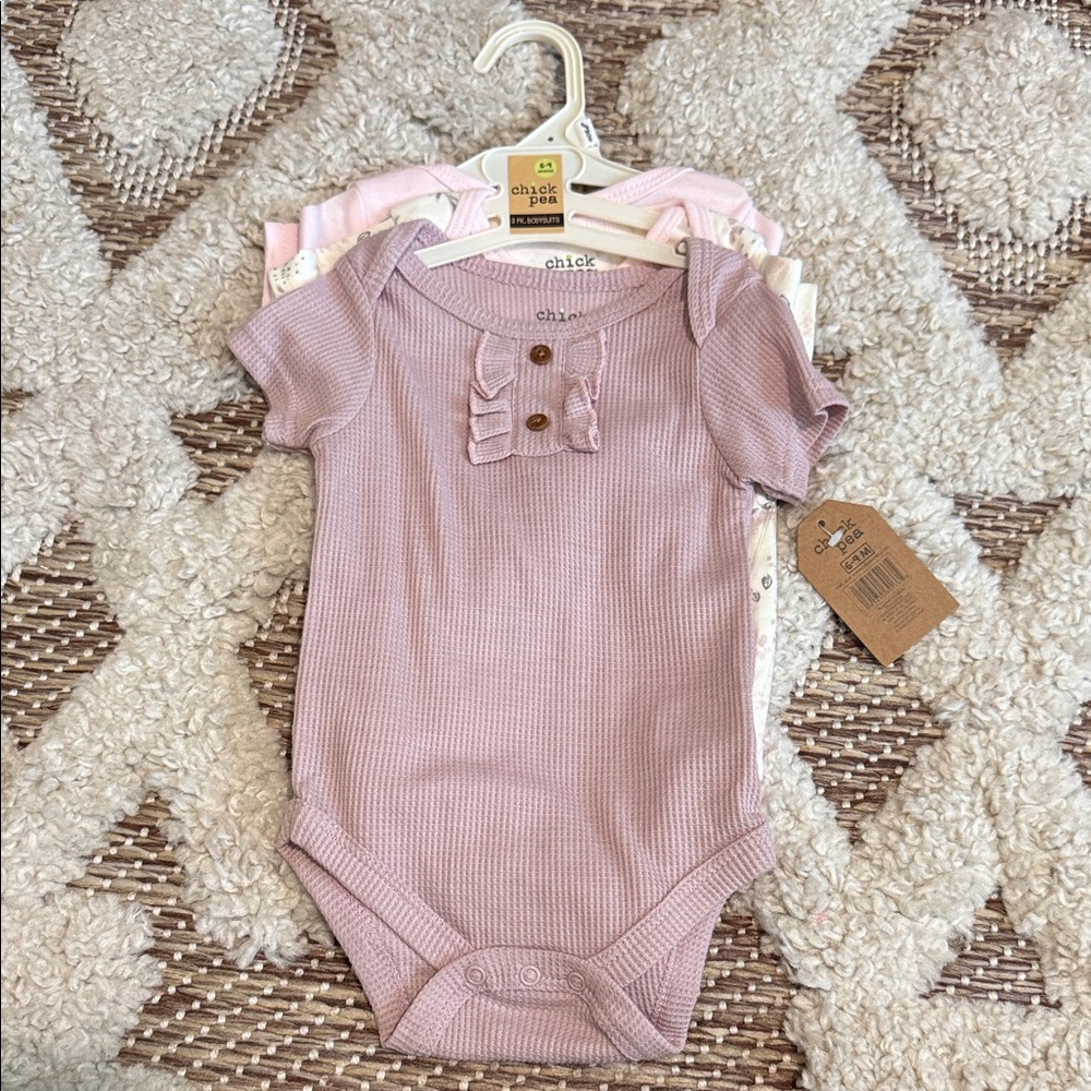 Chick Pea Mauve Button Bodysuit